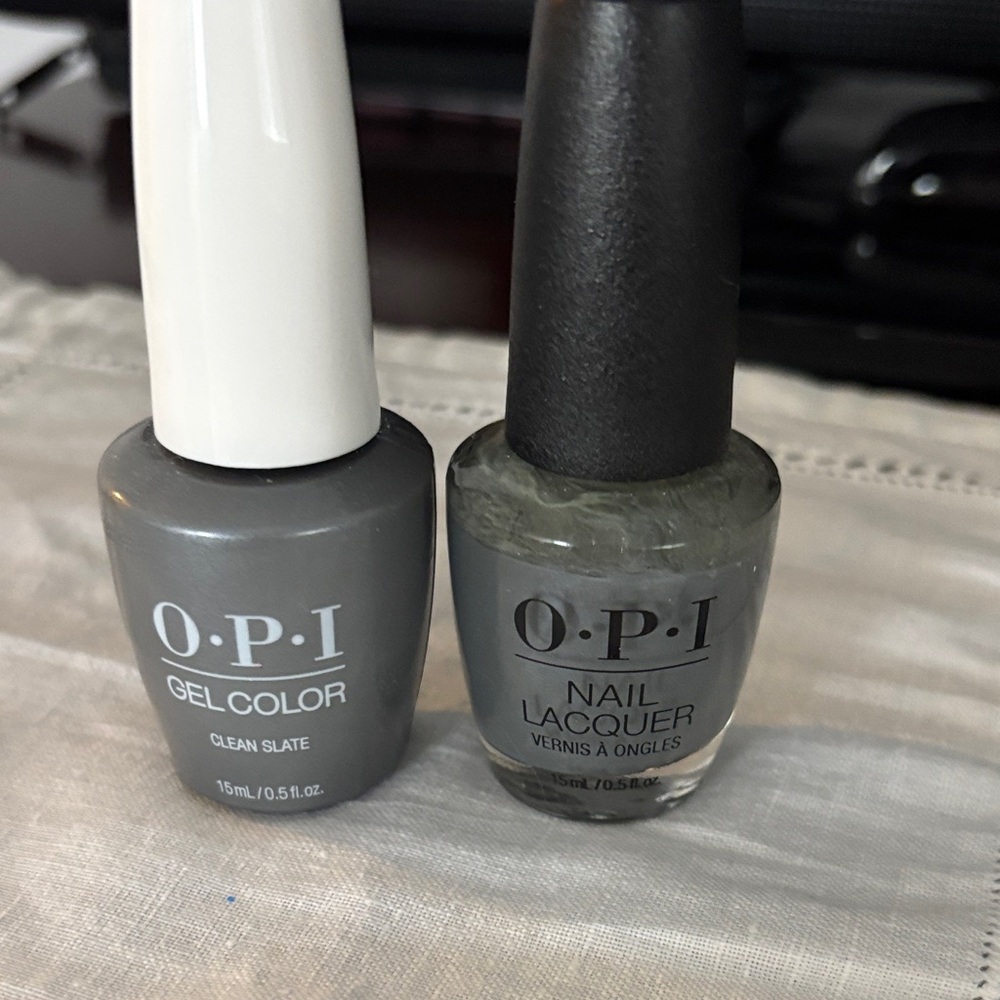 OPI gel and lacquer set in Clean Slate
